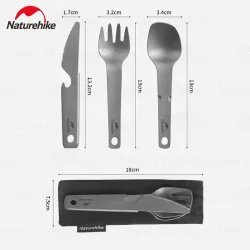 Zestaw sztućców NATUREHIKE Titanium: lekki i wytrzymały